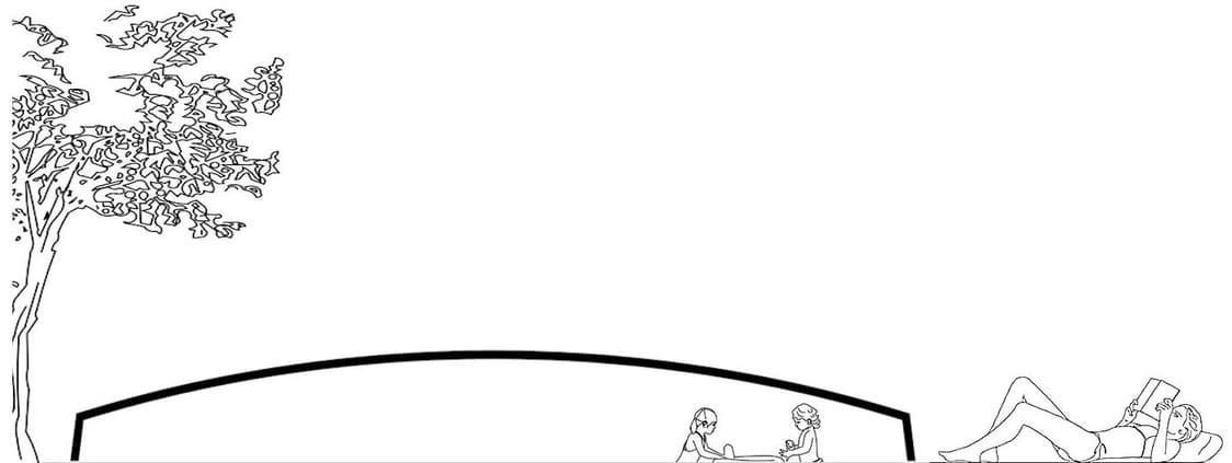 Dessin de l'abri de piscine Carat +